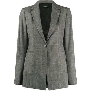 check print single-buttoned blazer