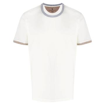 contrast-trim short sleeve T-shirt