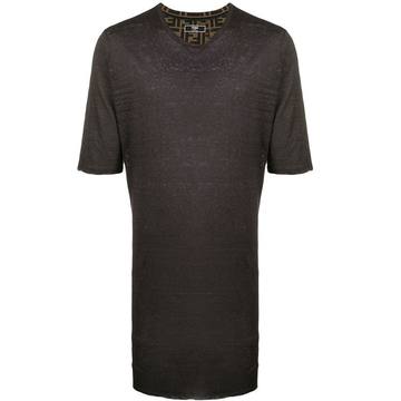 relaxed-fit linen T-shirt