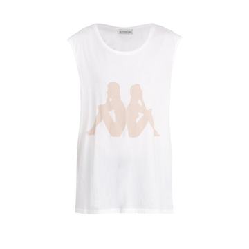 X Kappa logo-print cotton-jersey tank top