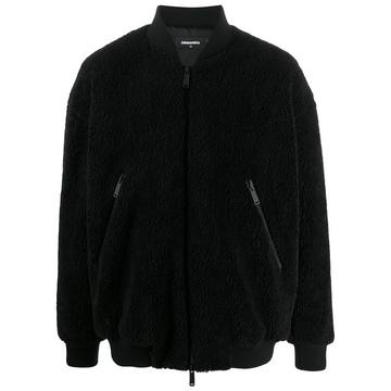 faux-shearling bomber jacket