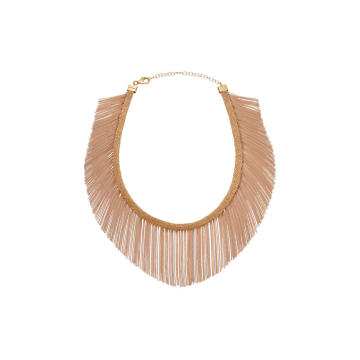 18K Yellow, White and Pink Gold Fringe Necklace