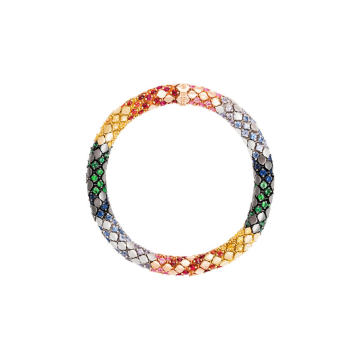 18K Gold Medium Pav�� Rainbow Twister Luxe Bracelet