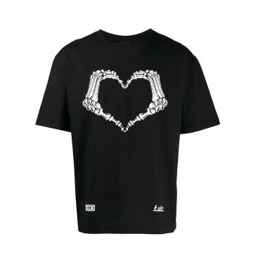 Skeleton Heart印花T恤