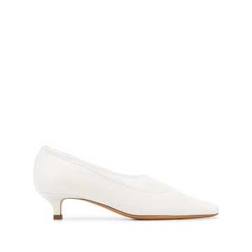 square toe kitten pumps