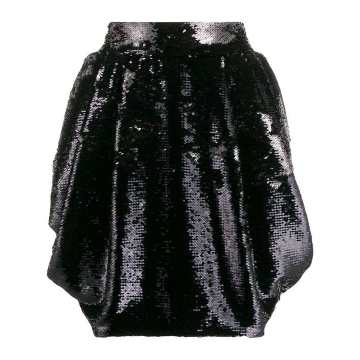 draped sequin skirt