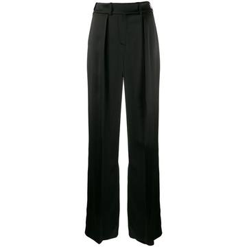 pleated wide leg trousers