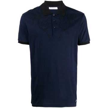 Jacquard Polo Blue