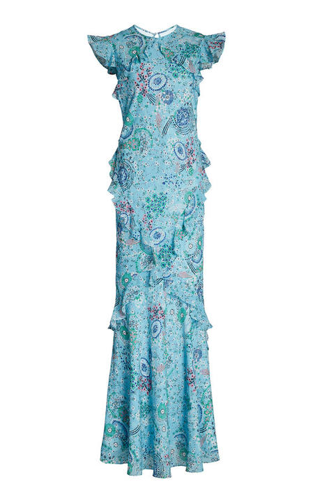 Tamara Ruffled Printed Silk-Chiffon Maxi Dress展示图