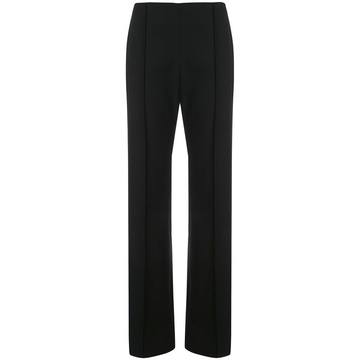 piped straight trousers