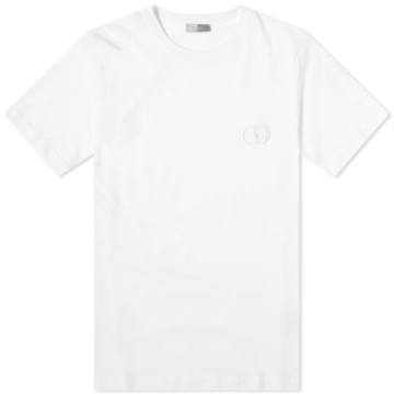 白色棉质“CD ICON”徽标 T 恤
