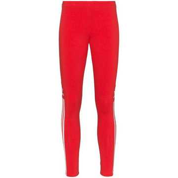 Trefoil logo stretch cotton leggings