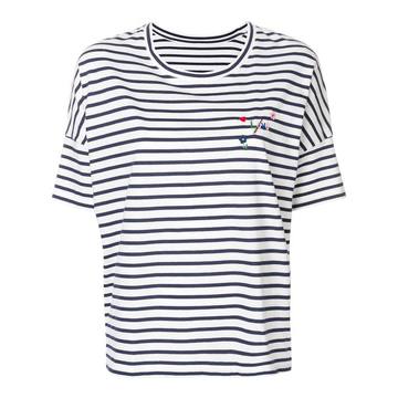 striped print T-shirt