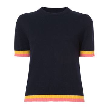 stripe trim T-shirt