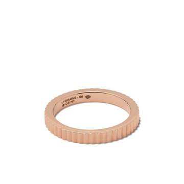 18kt Red Gold 5g Vertical Guilloche Ring