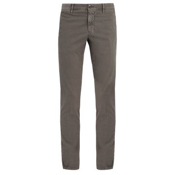 Slim-fit mid-rise trousers