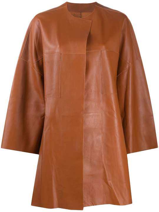 oversized leather jacket展示图