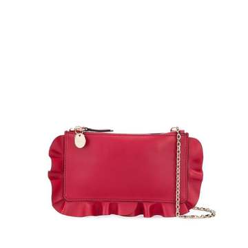 ruffle-trimmed cross-body bag