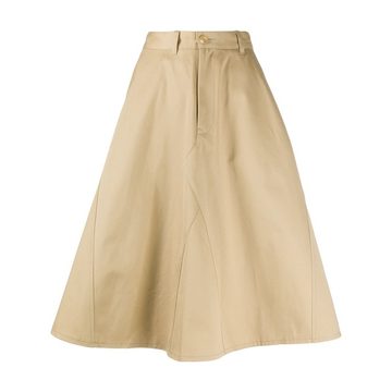 high waisted A-line skirt