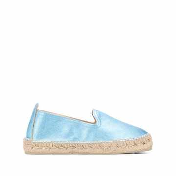 metallic round toe espadrilles