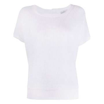 back-buttoned knitted top