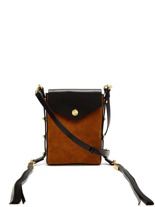 Teinsy suede and leather cross-body bag展示图