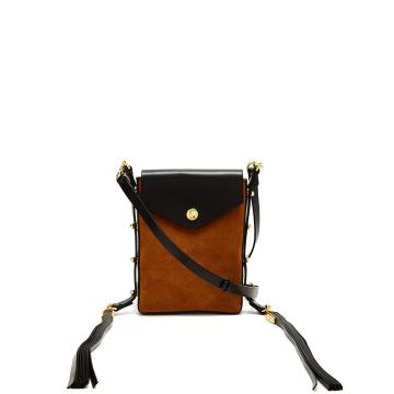 Teinsy suede and leather cross-body bag