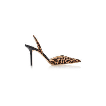 Thandi Leather And Printed Calf Hair Slingback Pumps