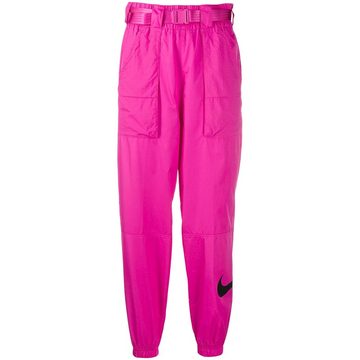 Swoosh belted trousers