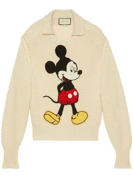 x Disney Mickey Mouse 刺绣毛衣展示图