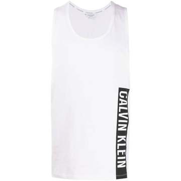 logo print tank top