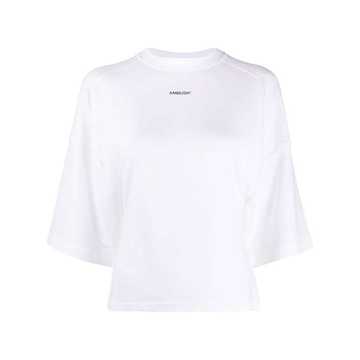 logo print half sleeve T-shirt