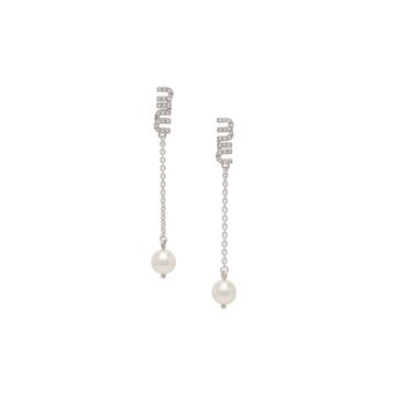 crystal and pearl drop earrings