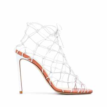 high heel caged sandals