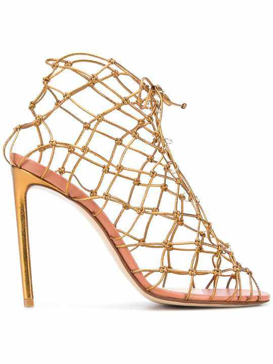 knot net stiletto sandals展示图