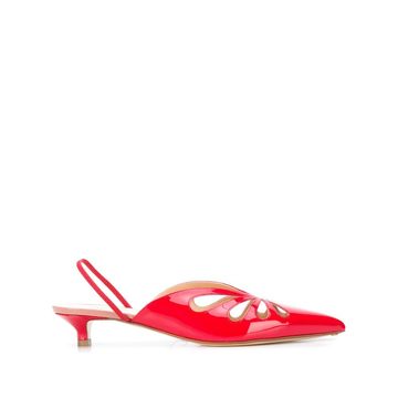 cut-out detail slingback pumps