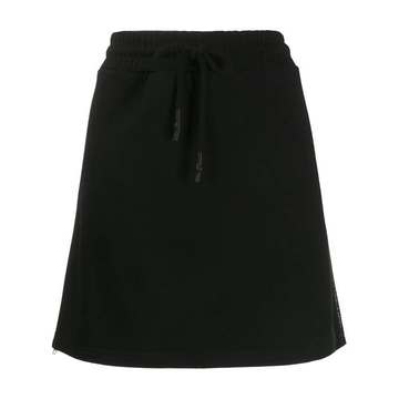 side-zip drawstring skirt