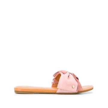 toe strap flat sliders