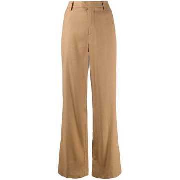 high-waisted wide-leg trousers