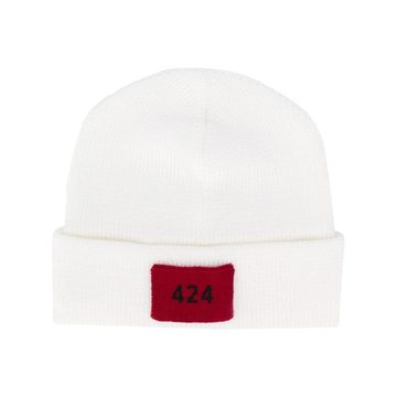 logo patch beanie hat