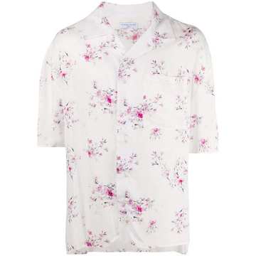 floral print short-sleeved shirt