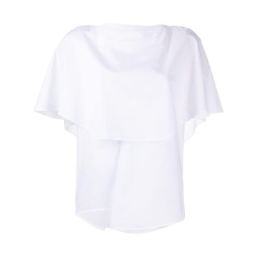 short-sleeve cape blouse