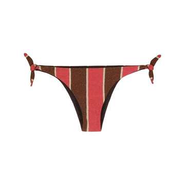 lurex stripe bikini bottoms
