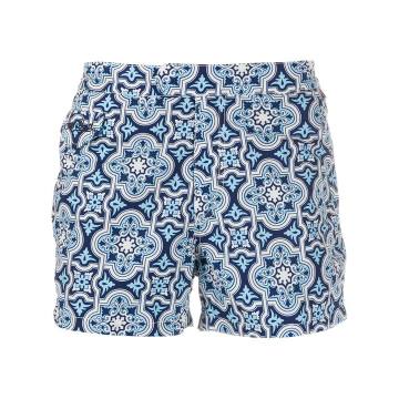 geometric print swim shorts
