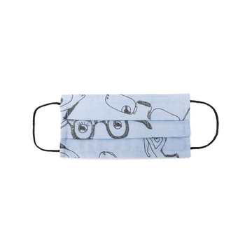 glasses print face mask