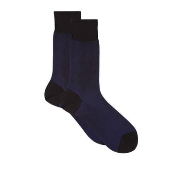 Fine Shadow Lisle Cotton Socks