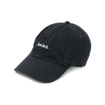 slogan-embroidered baseball cap