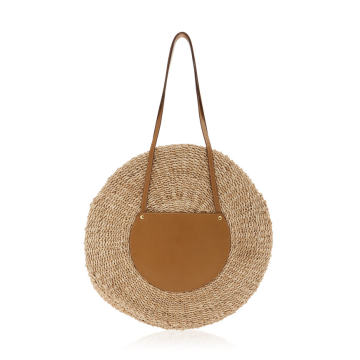 Belen Leather-Trimmed Woven Straw Tote