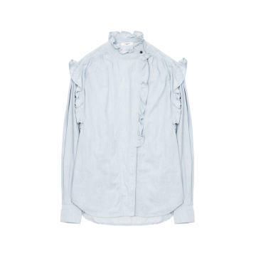 Gossia Ruffled Cotton-Voile Shirt