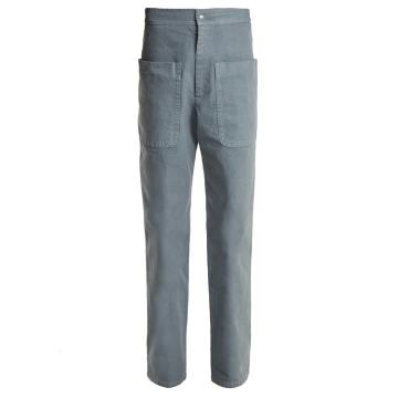 Lana patch-pocket cotton-canvas trousers